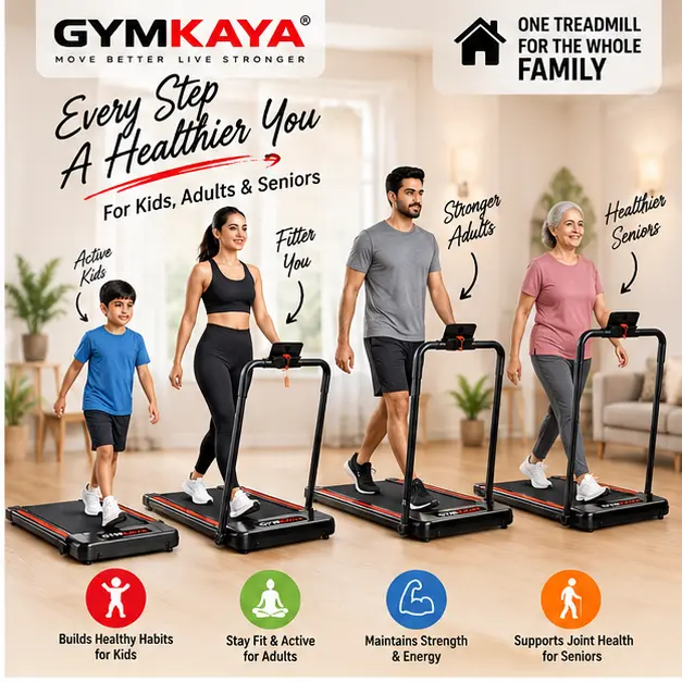 GYMKAYA PADALWALK Foldable Treadmill for Home | 1–12 km/h - Image 2
